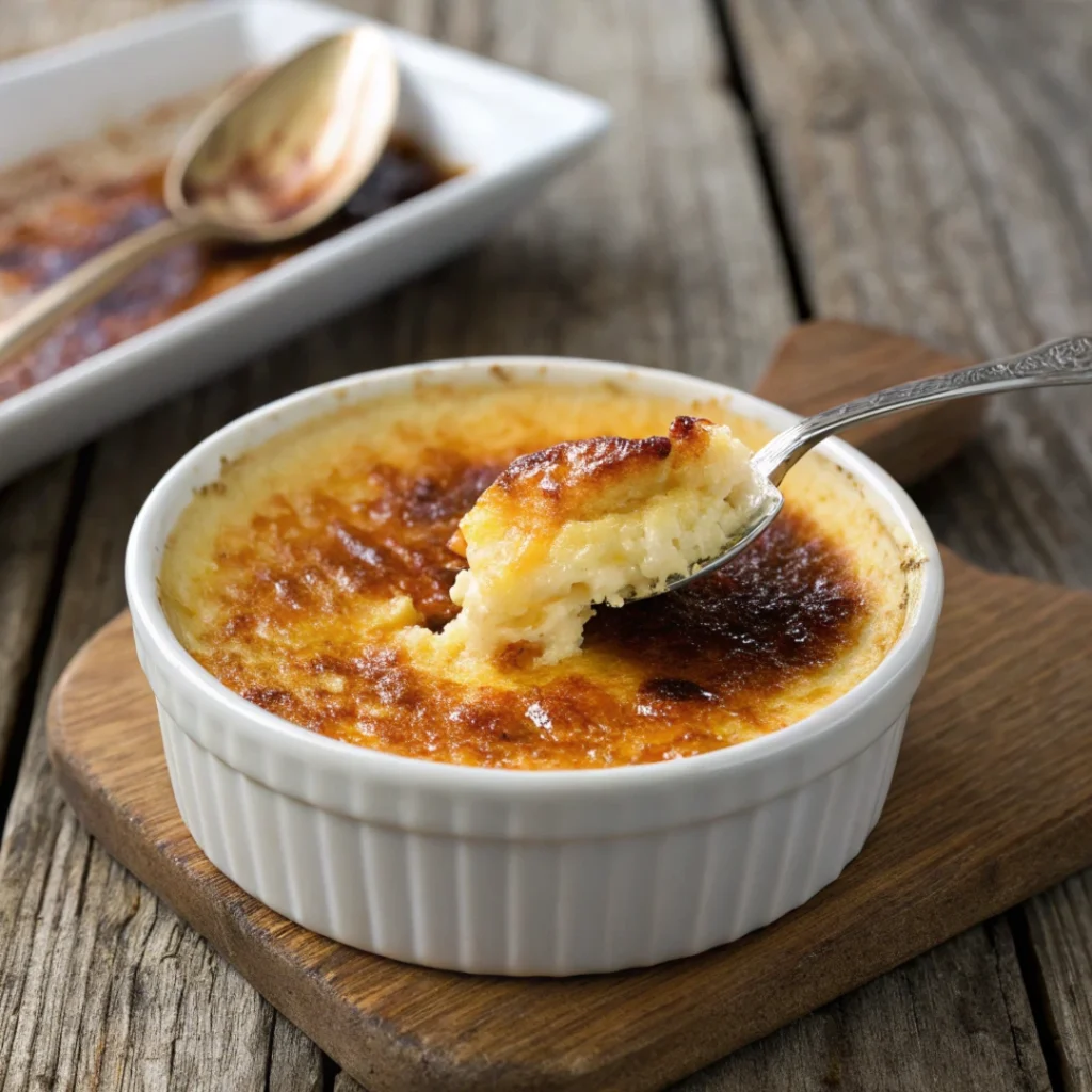 Crab Brulee Recipe with caramelized sugar crust