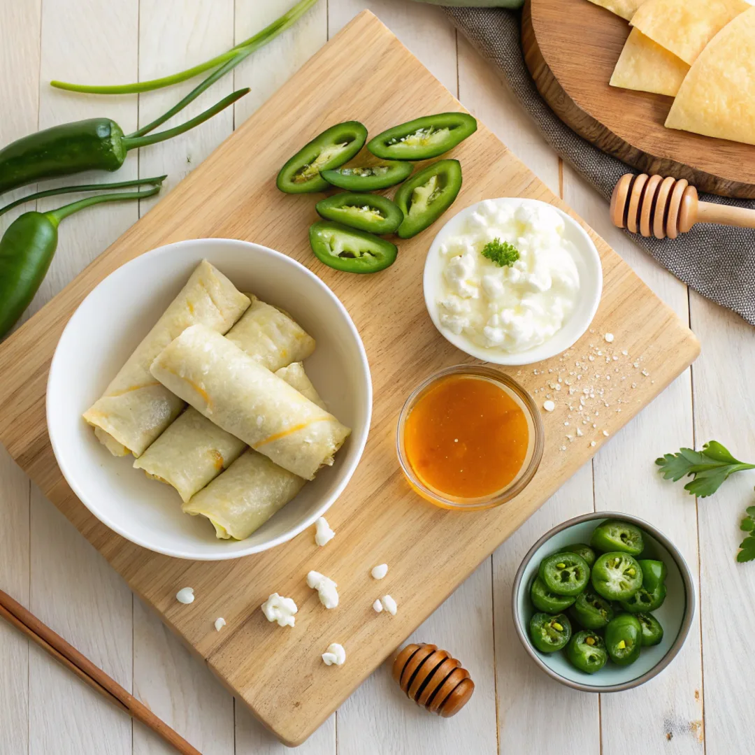 Egg roll wrapper ingredients for jalapeno goat cheese recipe