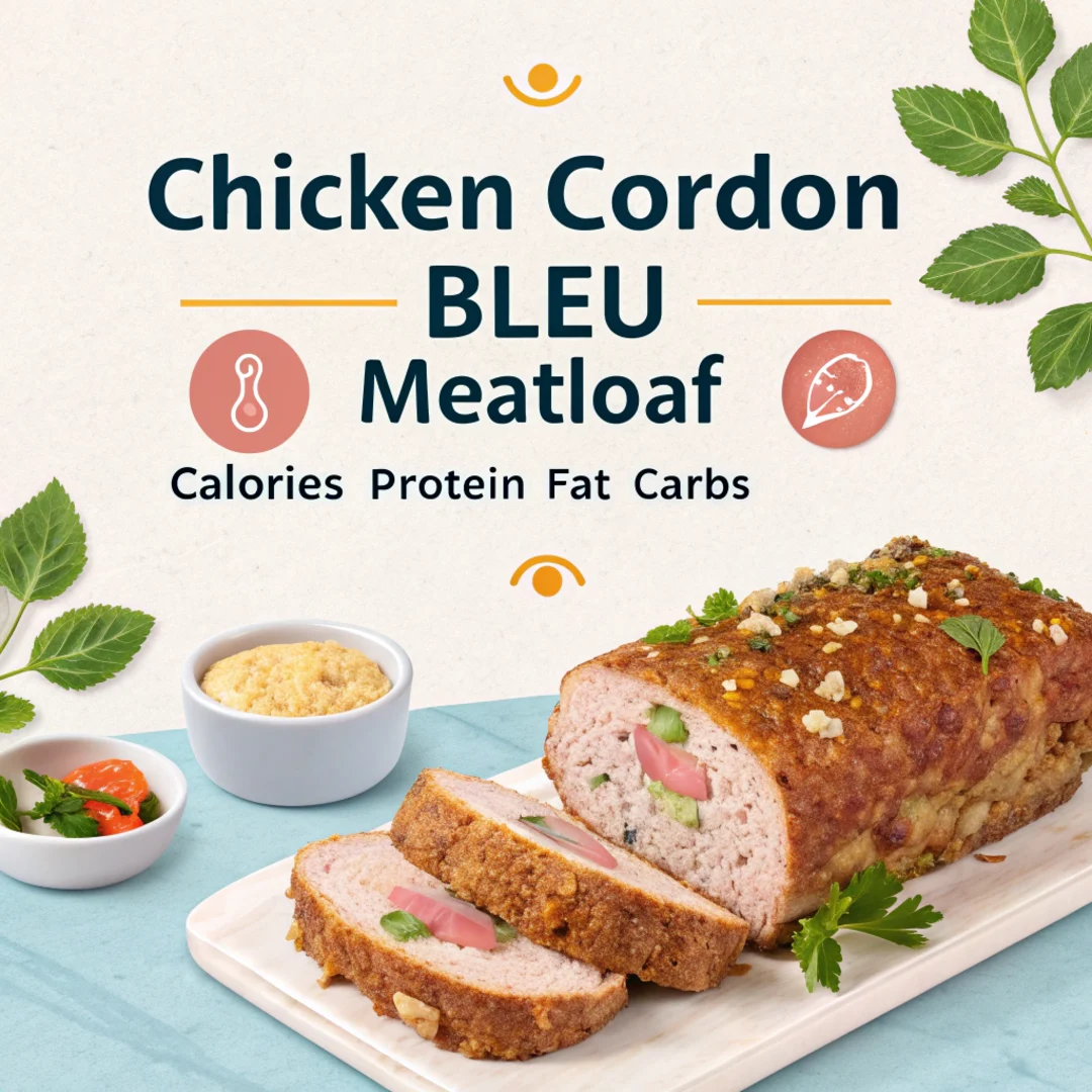 Nutritional breakdown of Chicken Cordon Bleu Meatloaf