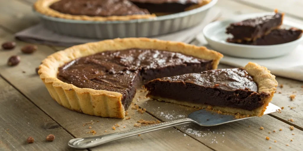 Angus Barn Chocolate Chess Pie – a rich, fudgy Southern dessert with a flaky crust.