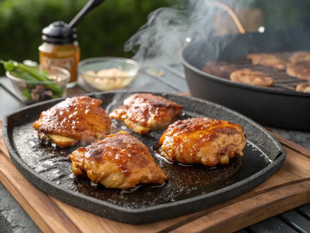 Honey Garlic Blackstone Chicken – Sweet and Savory