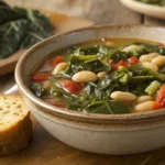 Swamp soup recipe with collard greens and white beans