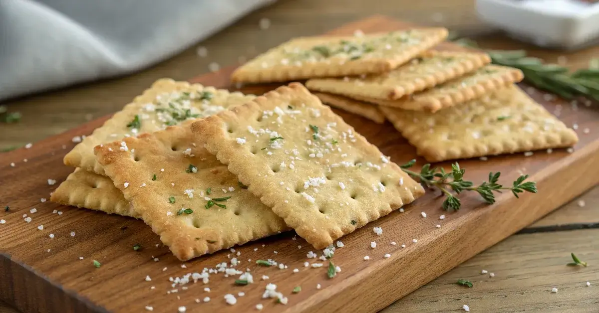 Homemade crackers recipe – crispy and golden brown