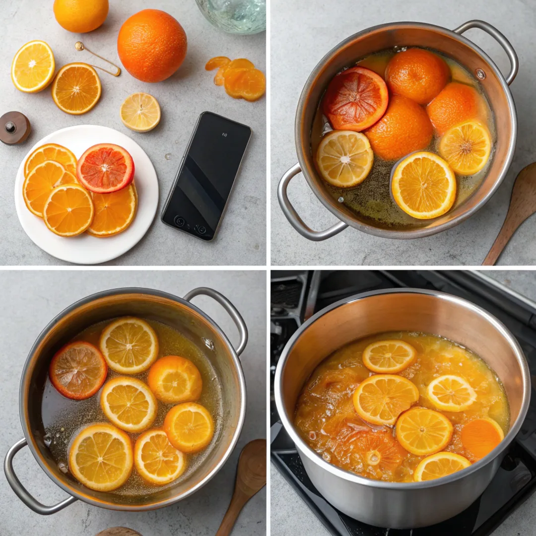 Boiling Oranges to Remove Bitterness for Cake