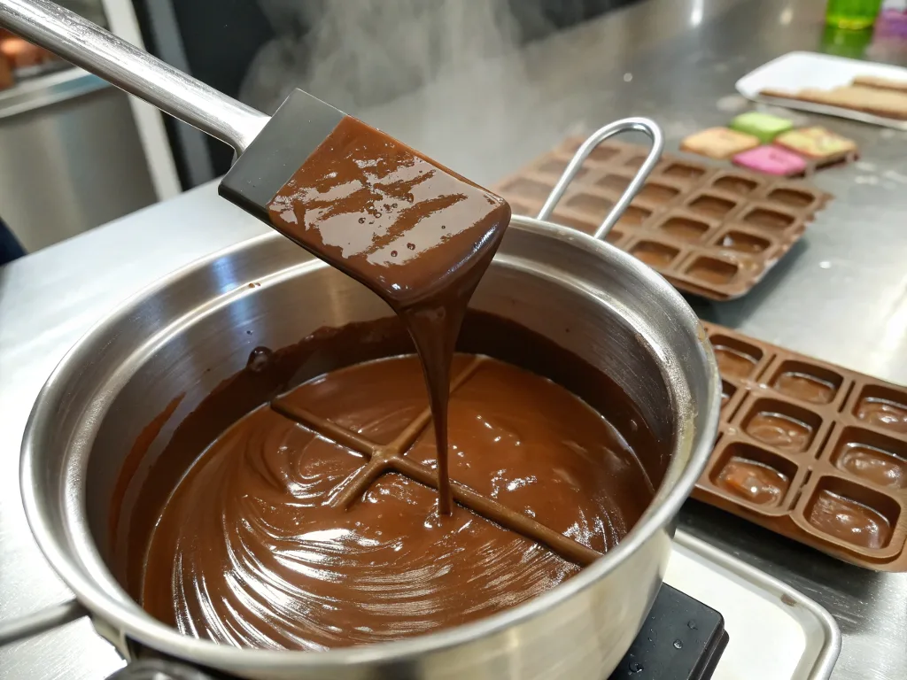 Melting Baker’s German chocolate in a double boiler