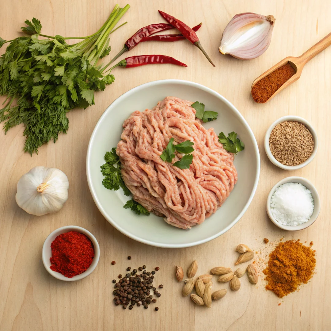 spices and herbs for ground chicken