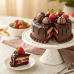 Chocolate Covered Strawberry Cake with Ganache Drip